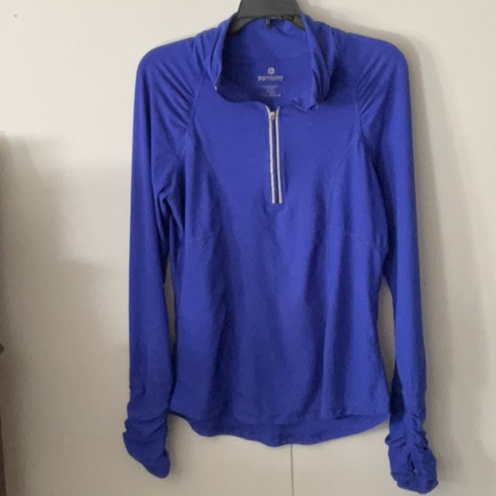 90 Degree By Reflex Fitted Zippered Long Sleeve Tee